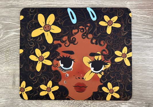 Las Flores lloran "flowers cry" Desk Pad / Mouse Mat