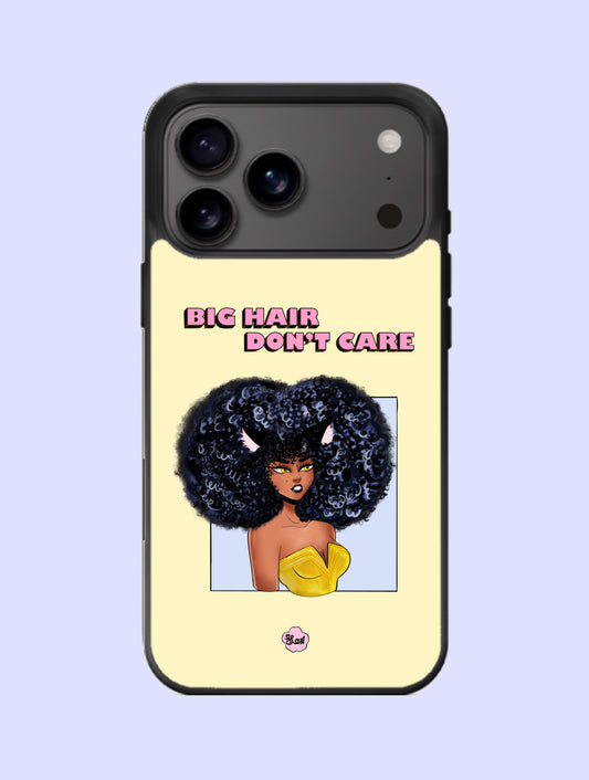 Big Hair Don't Care iPhone Case
