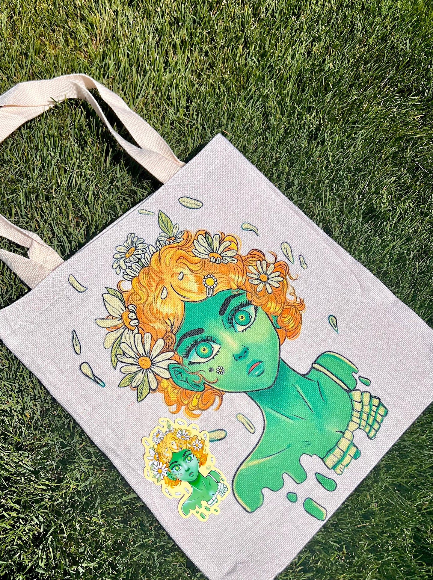 Daisy's Greenery Tote Bag