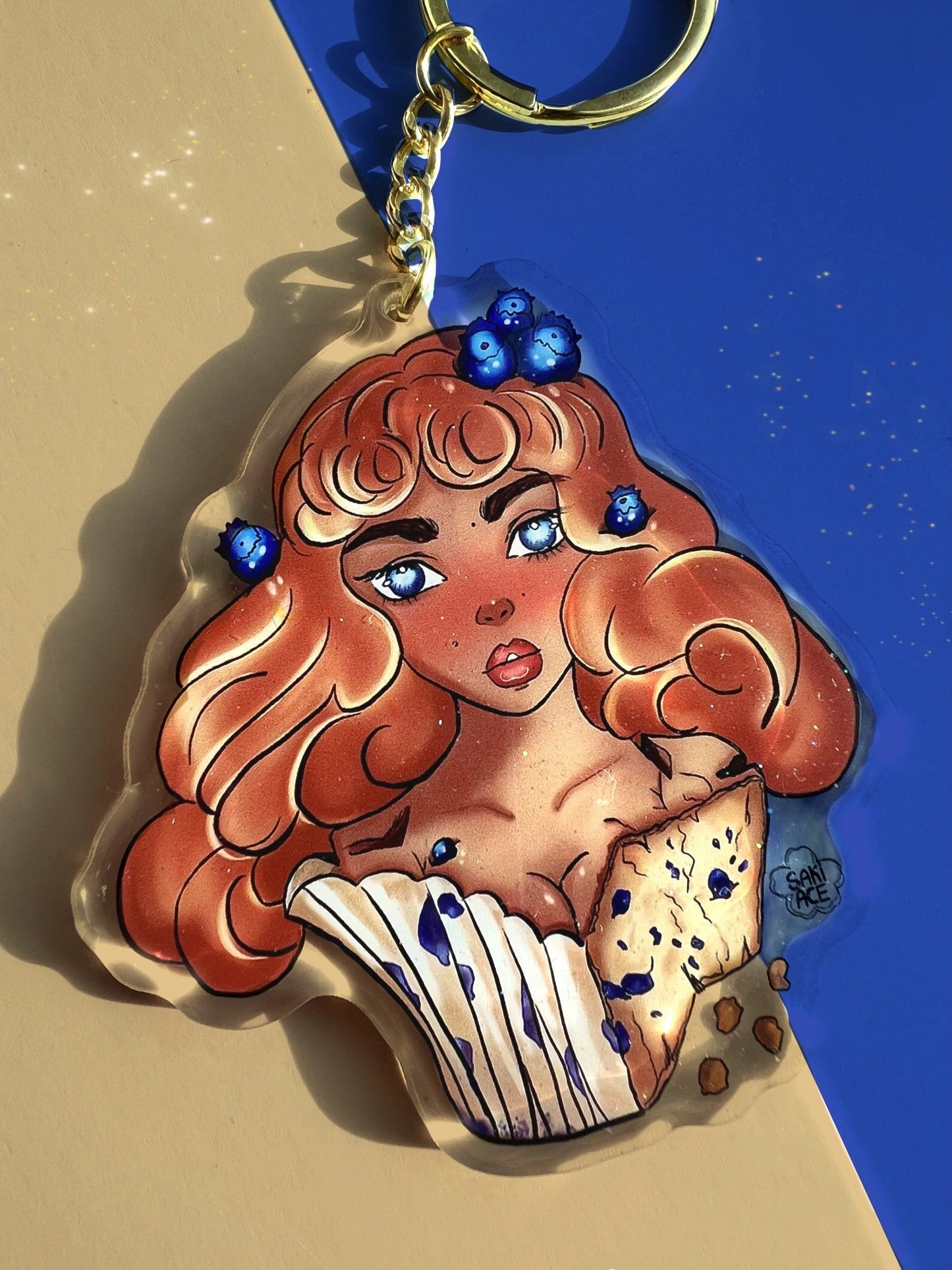 Berry Muffin 3" Acrylic Keychain