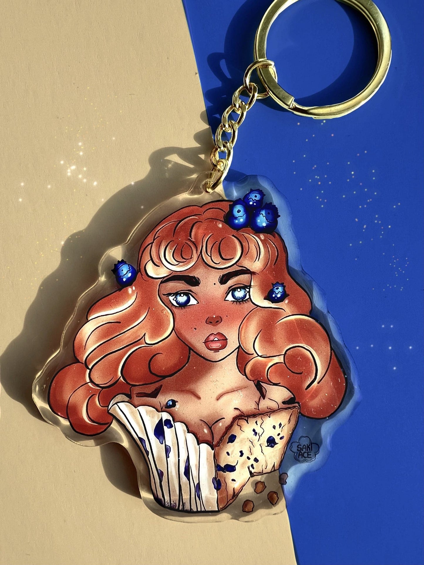 Berry Muffin 3" Acrylic Keychain