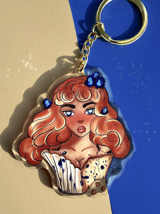 Berry Muffin 3" Acrylic Keychain