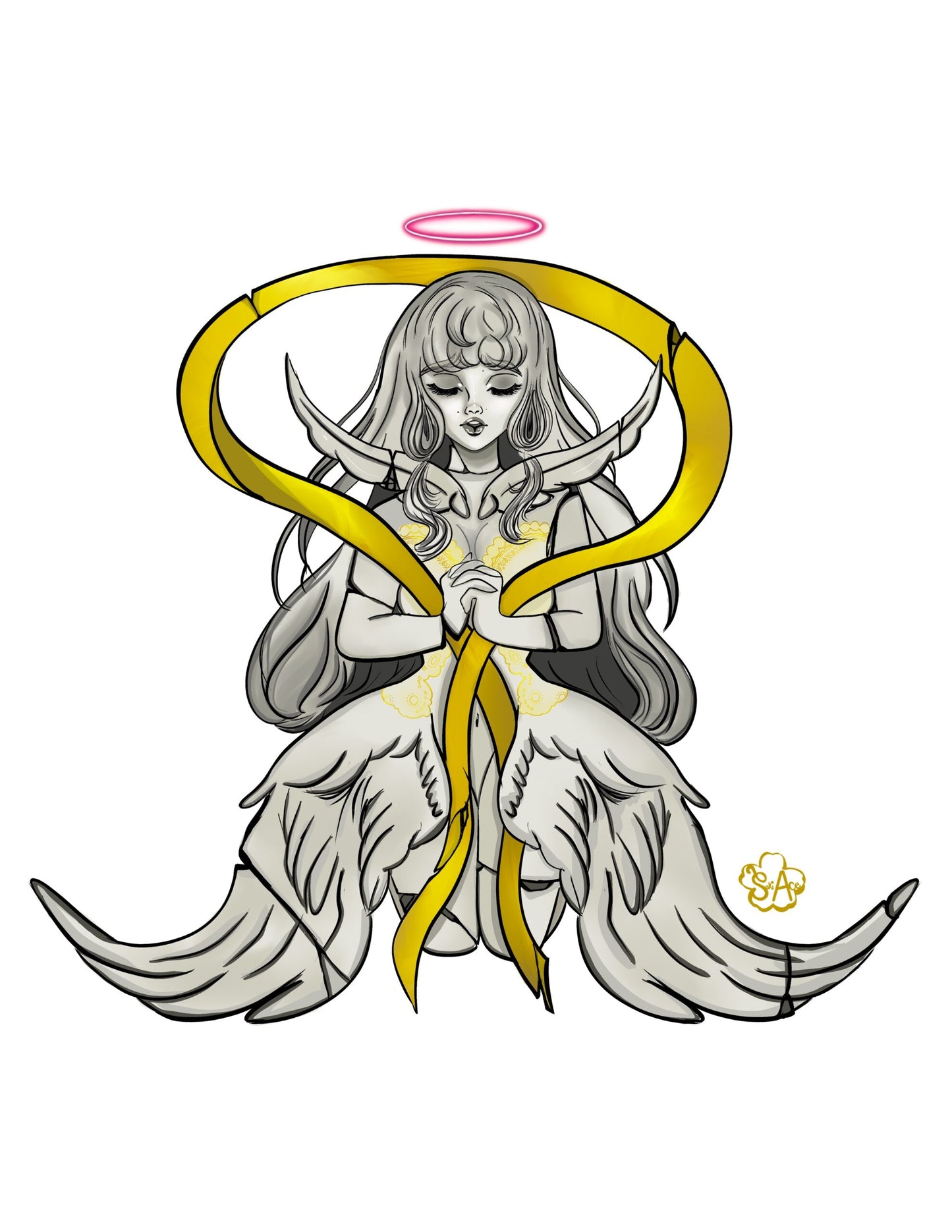 Praying Angel Print